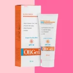 کرم ضد آفتاب حاوی ضد چروک بی رنگ پوست چرب spf30 الی ژن 50 میلی